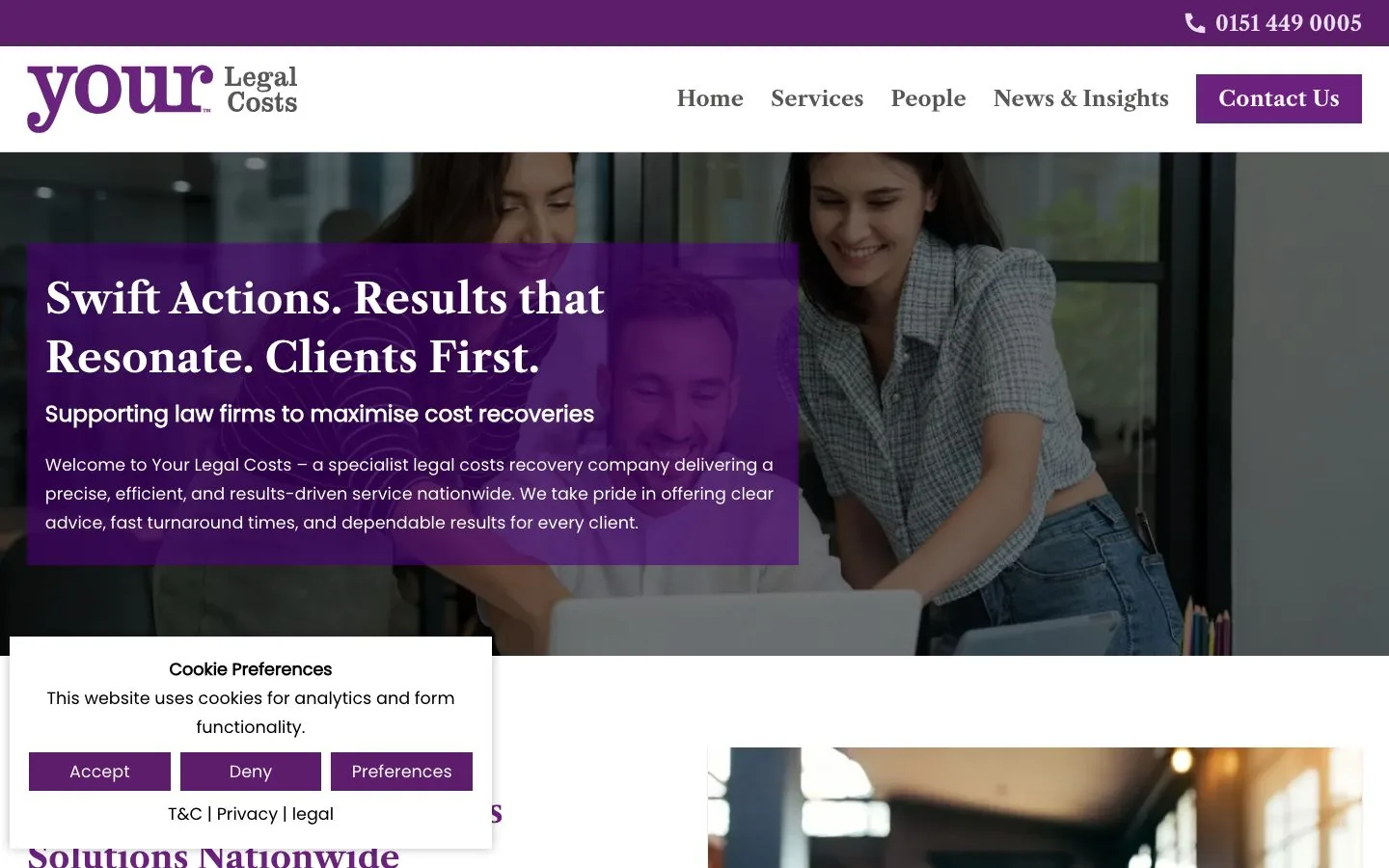 YOUR Legal Costs website screenshot
